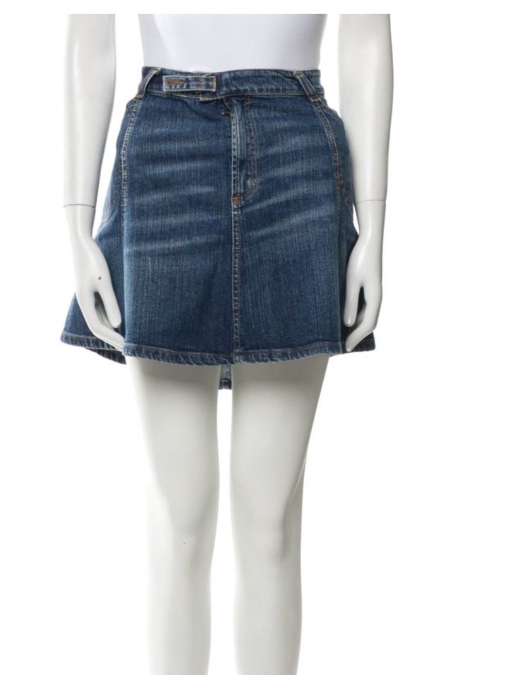 D&G Women's Blue Denim Vintage Mini Skirt Y2K